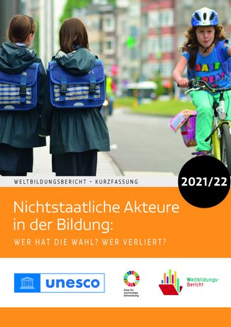 Cover Weltbildungsbericht 2021-22 Nichtstaatliche Akteure in der Bildung