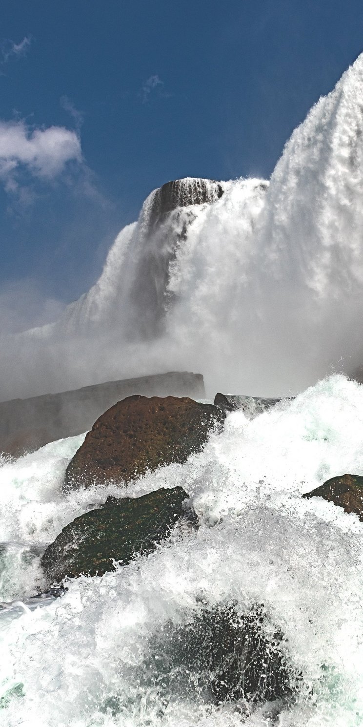 Nahaufnahme eines Wasserfalls